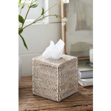 The White Company Beyaz Badanalı Rattan Mendil Kutusu Kapağı,doğallık ve Şıklığın Mükemmel Uyumu