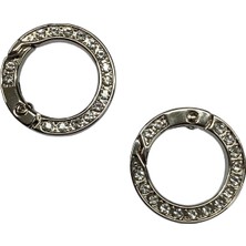 Elegantshop Metal Yaylı Çanta Klipsi 1 Çift 2,5 cm Lxs5