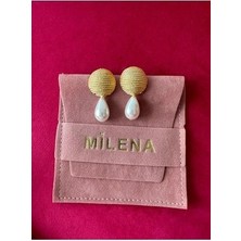 Milena Istanbul Inci Uçlu Yarım Daire Küpe