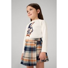 Mayoral Sort Etek Ekose 4909-57 Lacıvert