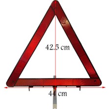 Badem10 Yol Kaza Arıza Ikaz Reflektörü Katlanır Fosforlu Üçgen Reflektör Lastik Değiştirme Gece Parlayan