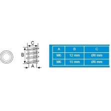 Dizaynaks M6 8 x 12 mm Zamak Metal Dübel-40 Adet