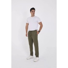Unisex Üç Iplik Basic Eşofman Pantolon - Haki