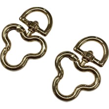 Elegantshop Metal Yaylı Çanta Klipsi 1 Çift 3*4 cm Lxs9