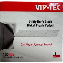 Vıptec Vip-Tec Maket Bıçağı Yedeği 1 Paket ( 100 Adet ) 18MM