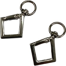 Elegantshop Metal Yaylı Çanta Klipsi 1 Çift 2,5*4,5 cm Lxs7