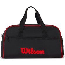 Wilson Spor ve Seyahat Çantası 40 Litre Siyah Omuz Askılı Ayakkabı Bölmeli