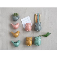 Warm Design Mıknatıslı Mini Baykuş Saksı
