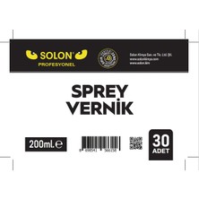 30 Adet (1 Koli) Profesyonel Parlak Sprey Vernik 200 ml