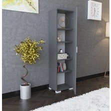 Boreas Design Atlantik Çok Amaçlı Dolap Tek Kapaklı 5 Raflı Banyo Dolabı Mutfak Kiler Erzak Dolab