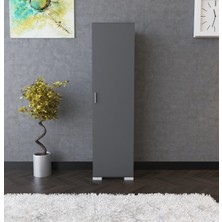 Boreas Design Atlantik Çok Amaçlı Dolap Tek Kapaklı 5 Raflı Banyo Dolabı Mutfak Kiler Erzak Dolab