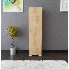 Boreas Design Atlantik Çok Amaçlı Dolap Tek Kapaklı 5 Raflı Banyo Dolabı Mutfak Kiler Erzak Dolab