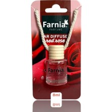 Farnia Yüksek Esanslı Askılı Araç Kokusu Edp Parfüm Kırmızı Gül 8 Ml 3 Adet Avantaj Paketi