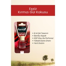 Farnia Yüksek Esanslı Askılı Araç Kokusu Edp Parfüm Kırmızı Gül 8 Ml 3 Adet Avantaj Paketi