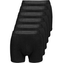 Siyah Renk Erkek Boxer - 6'lı Set Paket Özel Kutusunda
