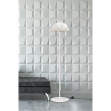 Art&Gift New Yorker Krem Metal Lambader Salon Ofis Çalışma Odası Dekoratif Ayak Puar Köşe Lambası