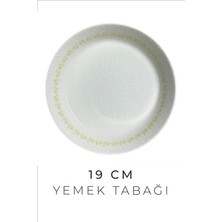 24 Parça 6 Kişilik Altın Işığı Çiçeği New Bone Porselen Yemek Takımı Çorba Servis Yemek Tabağı Seti