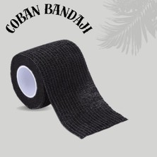 Siyah Renk Coban Bandajı Elastik Kendinden Yapışkanlı Coban Bandajı Yüksek Kalite ( 10CM*4,5M )