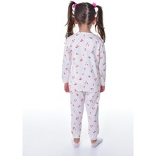 Narya Store Kız Çocuk  Pamuk Çiçek Desenli Pijama Takımı