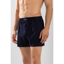 Baykar Erkek Pamuklu Düz Boxer 3'lü Set 1119 Lacivert