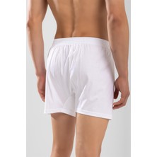 Baykar Erkek Pamuklu Düz Boxer 3'lü Set 1119 Beyaz