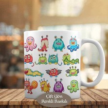 Küçük Renkli Yaratıklar Kupa Bardak Hediyelik-1308-2950