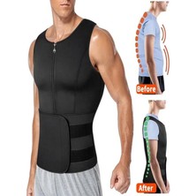 Ankaflex  Fermuarlı Incelticikorse Sauna Yeleği Bel Karın Toparlayıcı Ceket Termal Ayarlanabilir Yelek