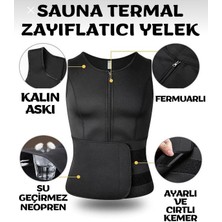 Ankaflex  Fermuarlı Incelticikorse Sauna Yeleği Bel Karın Toparlayıcı Ceket Termal Ayarlanabilir Yelek