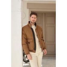 Erkek Torba Cepli Mont Kahverengi - 3821DNGR