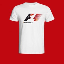 Nice Work By Nice Hands Formula 1 Tasarımlı 2025 Özel Koleksiyon Ön Taraf Baskılı Beyaz T-Shirt Tişört