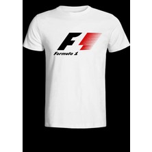 Nice Work By Nice Hands Formula 1 Tasarımlı 2025 Özel Koleksiyon Ön Taraf Baskılı Beyaz T-Shirt Tişört