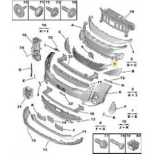 Panjur Ön Psa 3008/5008 B.m 2016- (Oem No: 98367693TN)