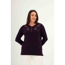 Moda Şen Yonca Işlemeli Kadın Bluz