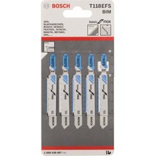 Bosch T 118 Efs Basic For Inox 5'li Dekupaj Testeresi Bıçağı