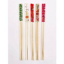 Bambu Chopstick Çubuk Yemek Çubuğu Yıkanabilir Tekrar Kullanılabilir (3 Çift- 6 Adet )