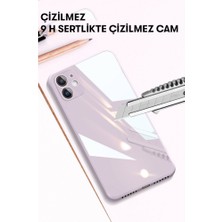 FUJİMAX Apple iPhone 13 Pro Kılıf Kamera Korumalı Arkası 9h Temperli Cam Yüzey Soft Tasarım Glass Kapak