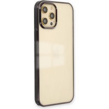 FUJİMAX Apple iPhone 12 Pro Max Kılıf Kenar Çerçeve Sert P.c Ile Güçlendirilmiş Lens Koruma Çerçeveli Element Kapak