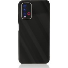 FUJİMAX Xiaomi Redmi 9t Kılıf Kamera Korumalı Arkası 9h Temperli Cam Yüzey Soft Tasarım Glass Kapak