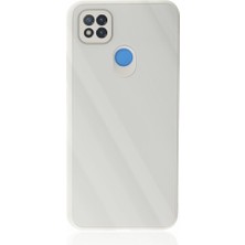 FUJİMAX Xiaomi Redmi 9c Kılıf Kamera Korumalı Arkası 9h Temperli Cam Yüzey Soft Tasarım Glass Kapak