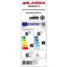 Lassa 235/45 R18 98V Xl Snoways 4 Oto Kış Lastiği ( Üretim Yılı: 2024 )