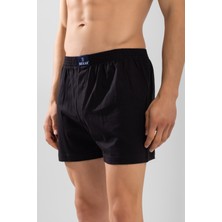 Baykar Erkek Pamuklu Düz Boxer 3'lü Set 1119 Siyah