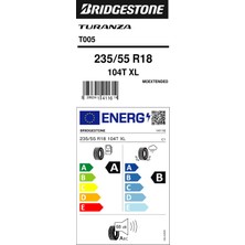 Bridgestone 235/55 R18 104T Xl Ext Turanza T005 4X4 Yaz Lastiği ( Üretim Yılı:2024 )