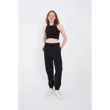 Defy Moda Üç Iplik Basic Lastikli Eşofman Pantolon - Lacivert