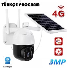 Meltobe Sim Kartlı 4g Ptz 360 Hareketli Solar Güneş Enerjili 1080P Kamera Türkçe Program Son Sürüm