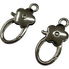 Elegantshop Metal Yaylı Çanta Klipsi 1 Çift 2*3,5 cm LXS10