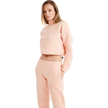 Blackspade Kadın Sweatshirt Şeftali Renk Uzun Kol Rahat Kesim Ekstra Konforlu 60462