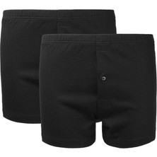 Kom Kısa Paça Önden Açılır Koton Erkek Külot Adrian 2li Boxer