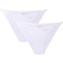 Kom Desensiz Koton Modal Kadın Slip Külot Basic Tanga 2li