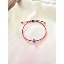 Atelier Çağla Kırmızı Beyaz Nazar Boncuğu Marteniçka Yeniyıl Yılbaşı Bilekliği