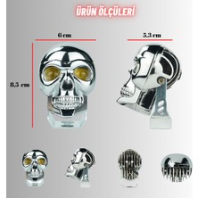 Dekohop LED Motosiklet Aydınlatma Sis Lambası Skull Tasarımlı 3 Modlu 12V-24V Yüksek Performanslı Far 2 Adet